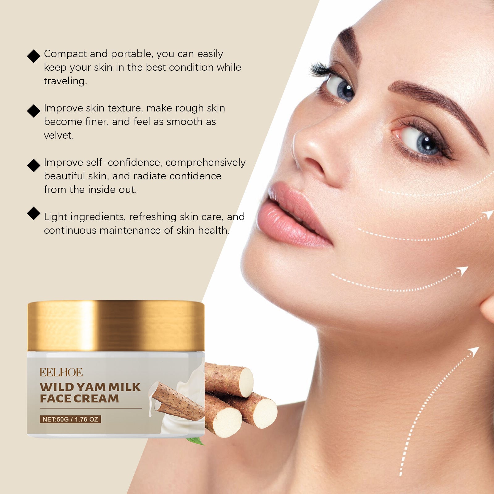 Dioscorea Japonica Moisturizing Repair Cream Hydrating